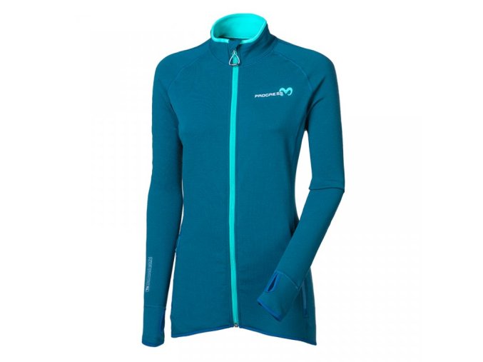 mikina dámská Progress TISPA MERINO petrol (Velikost L)