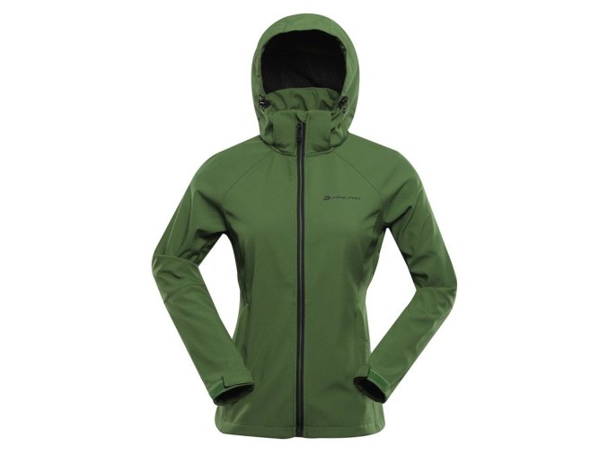 bunda dámská ALPINE PRO HOORA softshellová zelená (Velikost L)