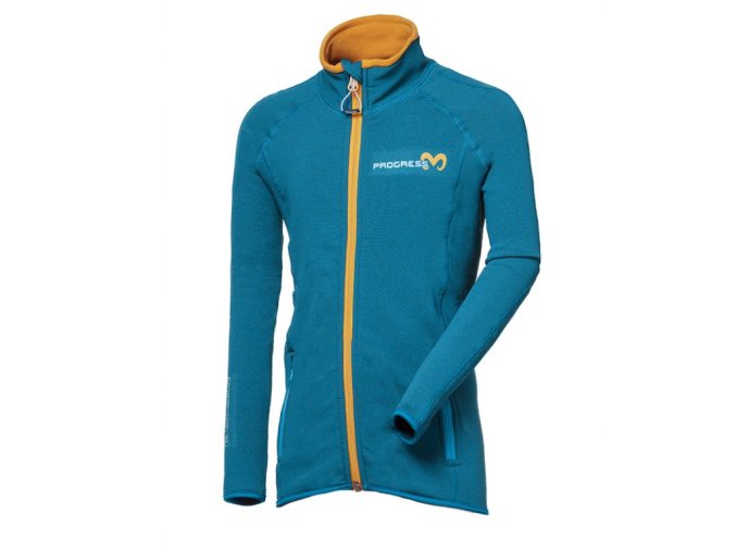 mikina dětská Progress TOREZ JUNIOR MERINO petrolejová (Velikost 128)
