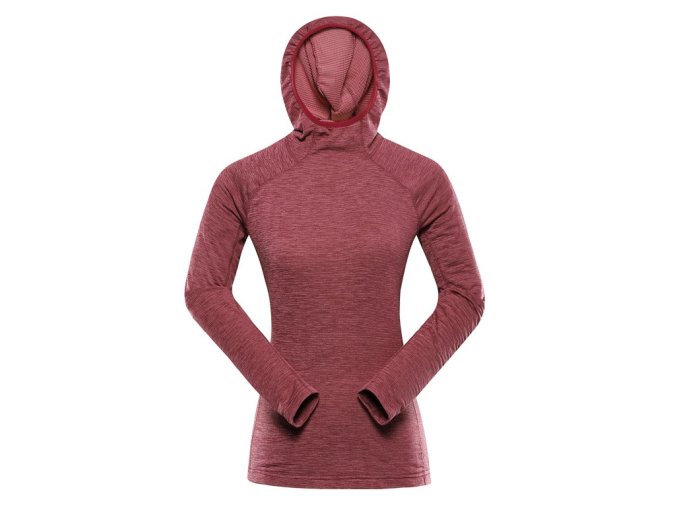 mikina dámská ALPINE PRO ROLTA rychleschnoucí růžová (Velikost L)