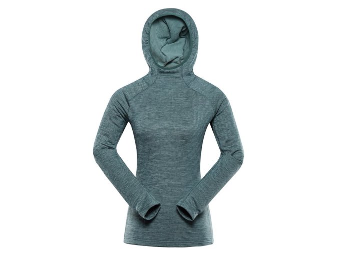 mikina dámská ALPINE PRO ROLTA rychleschnoucí zelená (Velikost L)