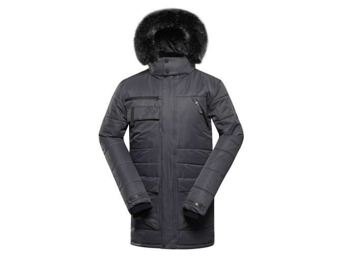 bunda pánská ALPINE PRO WERD s membránou PTX šedá (Velikost 5XL)