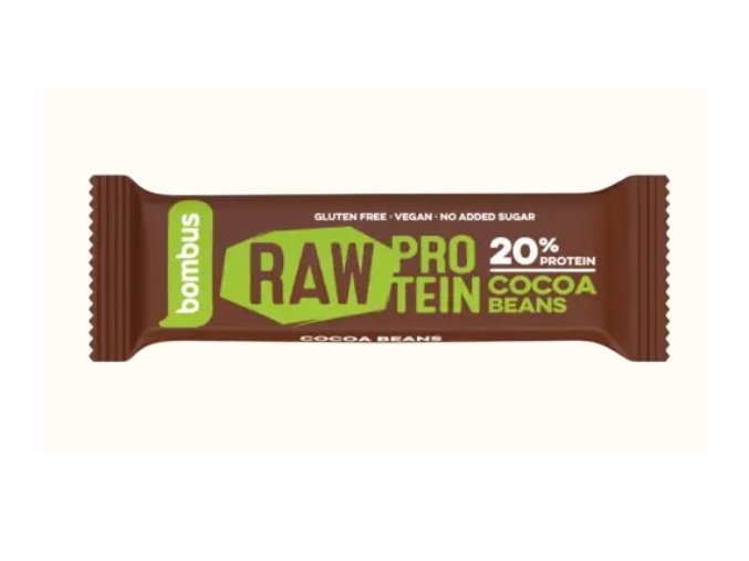tyčinka Bombus Raw Protein 20% 50g kakaové boby