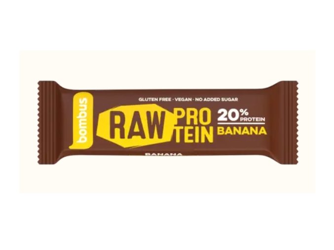 tyčinka Bombus Raw Protein 20% 50g banán