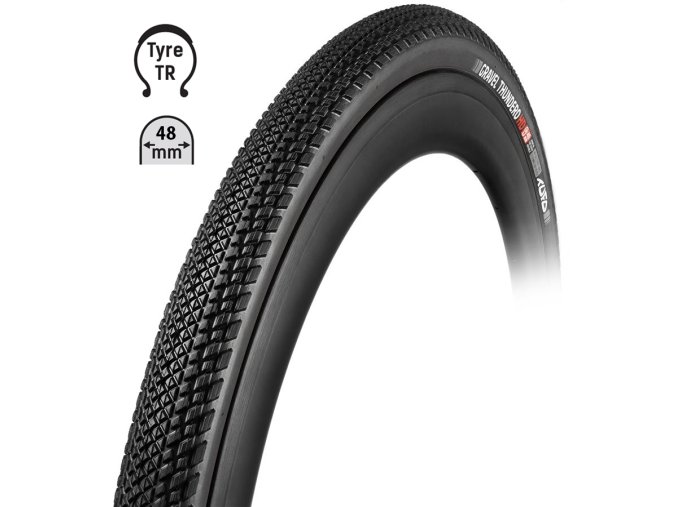 plášť TUFO Gravel THUNDERO HD 700x48C, bezduš. črn