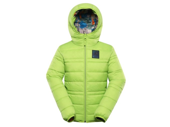 bunda dětská ALPINE PRO DOUWO HI-THERM oboustranná zelená