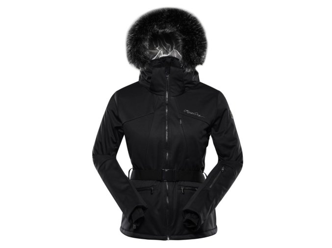 bunda dámská ALPINE PRO DOWELA softshellová s membránou černá