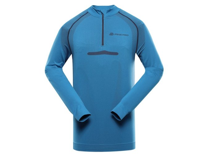 triko pánské dlouhé ALPINE PRO SEAM funkční modré (Velikost M-L)