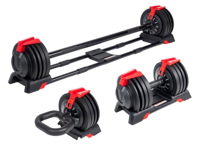 činky nastavitelné Acra sada 24 kg 3v1