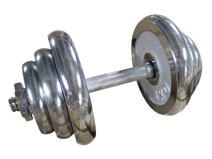 činka jednoruční 20kg 25mm chromovaná