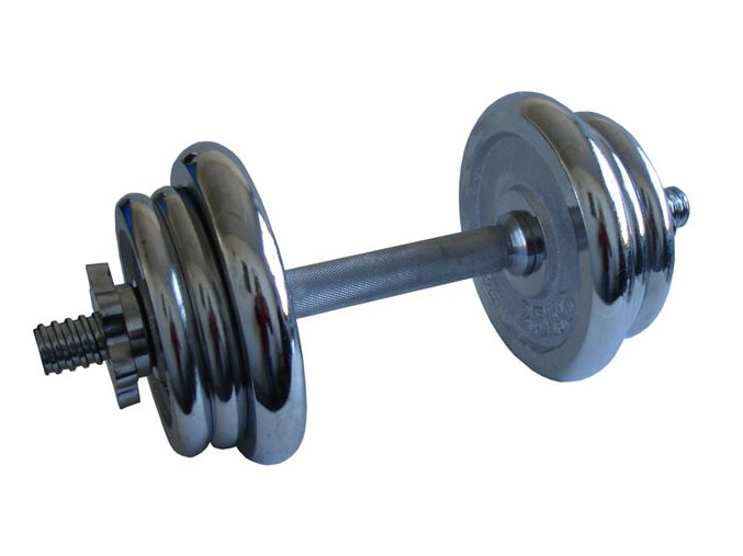 činka jednoruční 15kg 25mm chromová