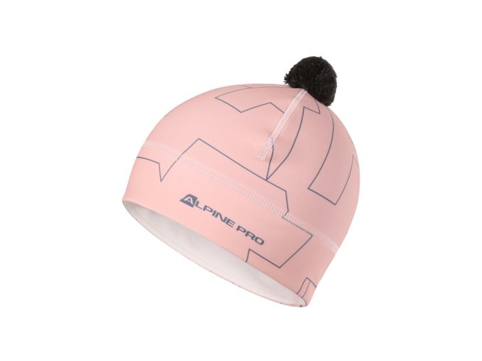 čepice ALPINE PRO ABERE funkční s bambulí růžová (Velikost M)