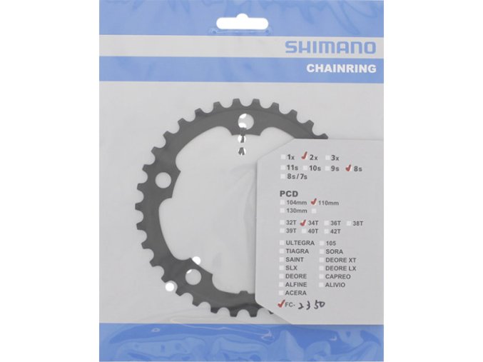 převodník 34z Shimano FC-2350 2x8/7 černý