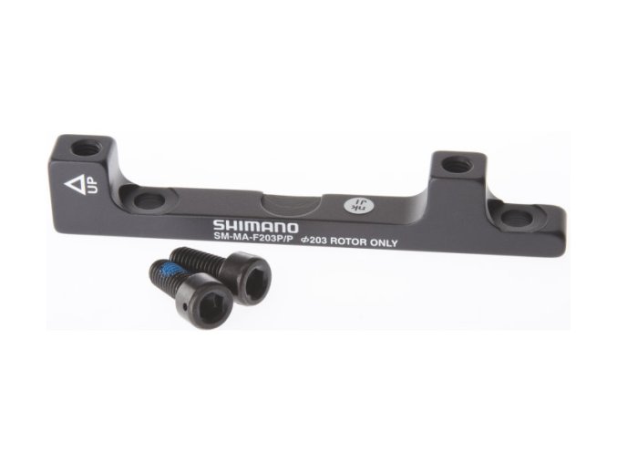 adaptér kotoučové brzdy Shimano přední/zadní 203mm post mont original balení