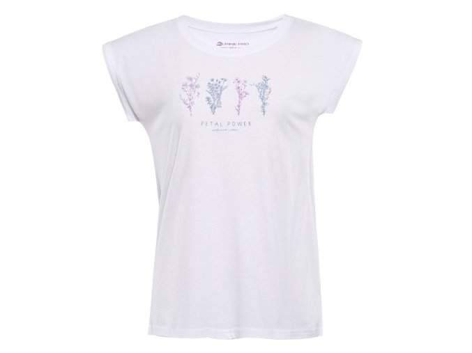 triko dámské krátké ALPINE PRO OMBA 2 bílé (Velikost L)