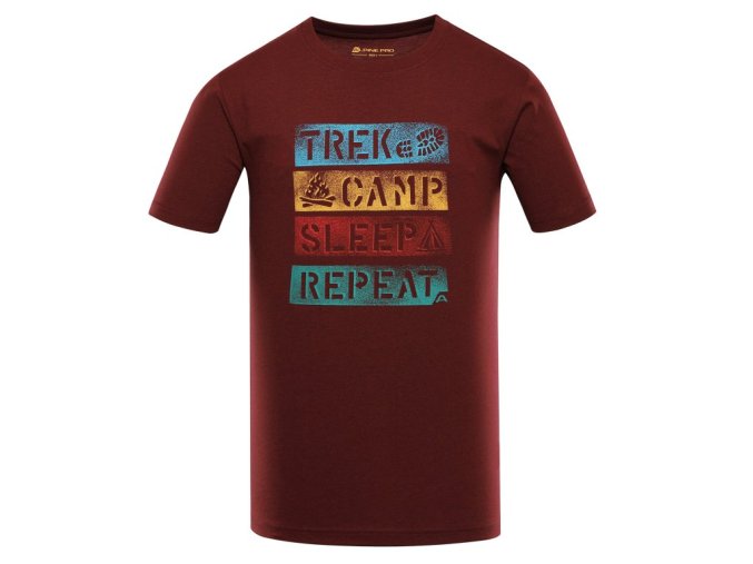 triko pánské krátké ALPINE PRO BOLEN 2 s COOL DRY červené (Velikost 5XL)