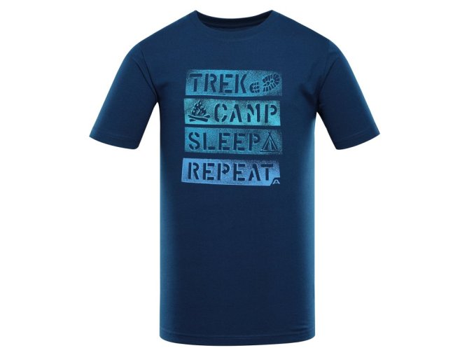 triko pánské krátké ALPINE PRO BOLEN 2 s COOL DRY modré (Velikost 5XL)
