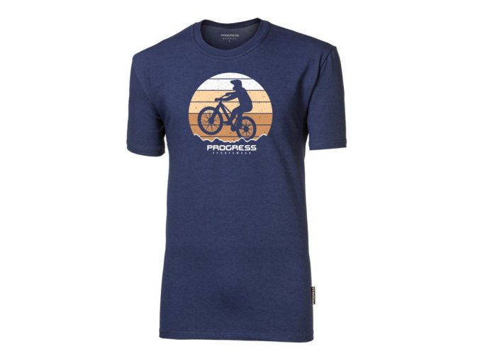 triko krátké pánské Progress BARBAR BIKER s bambusem tm.modrá (Velikost L)