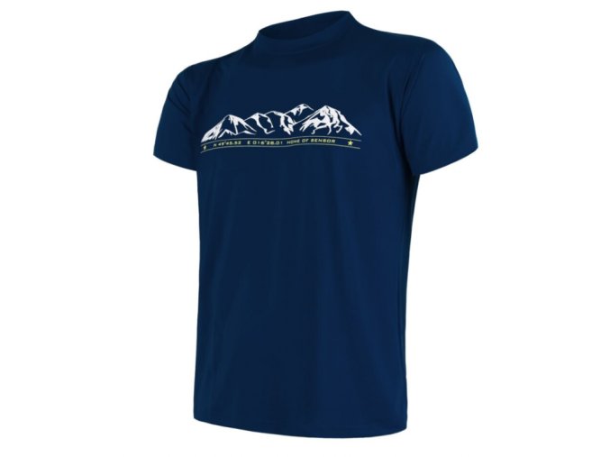 triko krátké pánské SENSOR COOLMAX TECH MOUNTAINS LIMITED tm. modré (Velikost L)