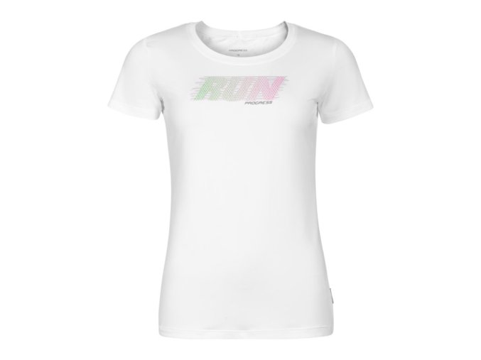 triko krátké dámské Progress DEPORTA RUN bílé (Velikost L)