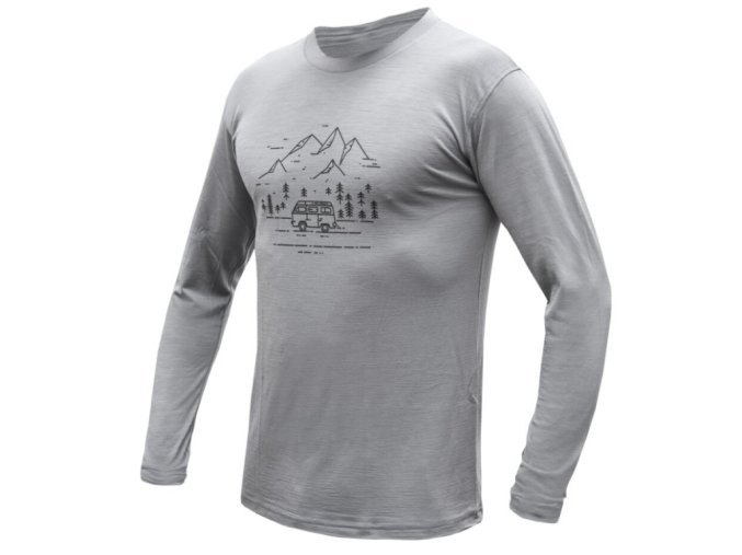 triko dlouhé pánské SENSOR MERINO ACTIVE VAN LIFE šedé