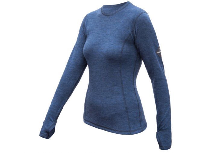 triko dlouhé dámské SENSOR MERINO BOLD modré