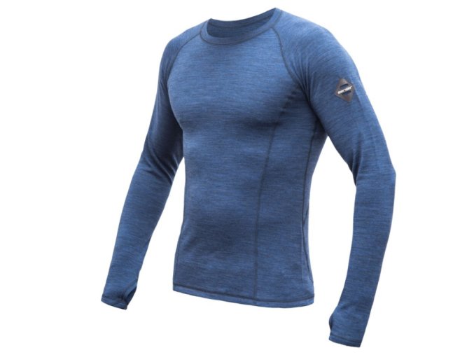 triko dlouhé pánské SENSOR MERINO BOLD modré (Velikost L)