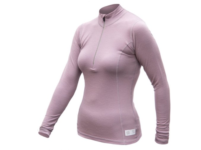 triko dlouhé dámské SENSOR MERINO DF zip mystic violet