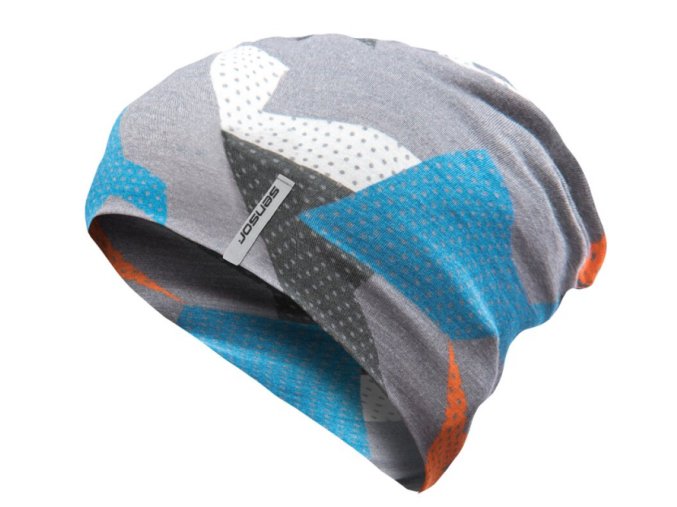 čepice SENSOR MERINO IMPRESS modrá/camo (Velikost L)
