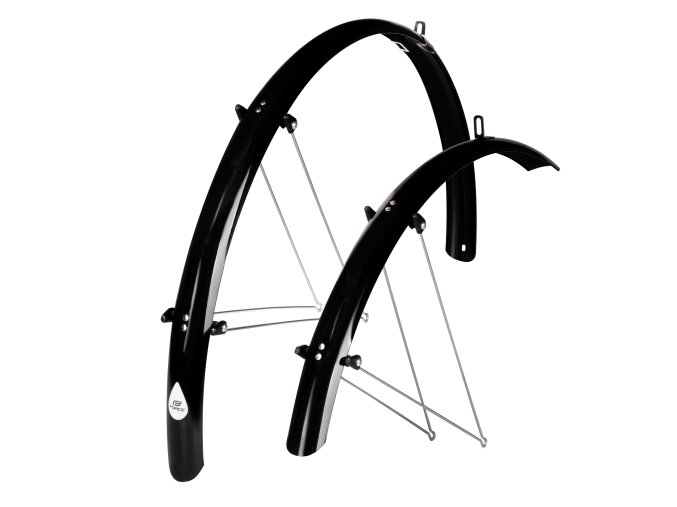 blatníky FORCE 48 Aluflex 28" XL + V vzpěry,černé