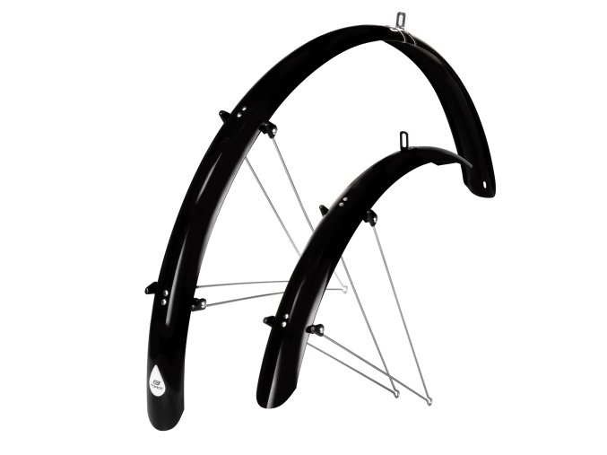 blatníky FORCE 58 Aluflex 28" XL + V vzpěry,černé
