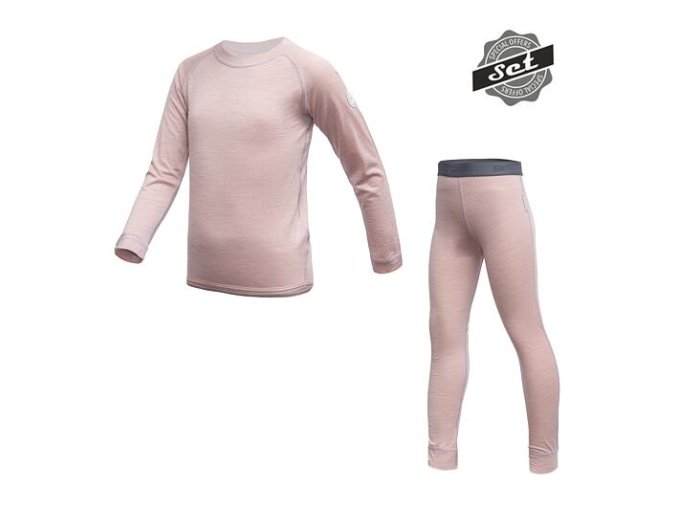 triko dl.rukáv + spodky dětské SENSOR MERINO AIR SET dusty pink (Velikost 100)