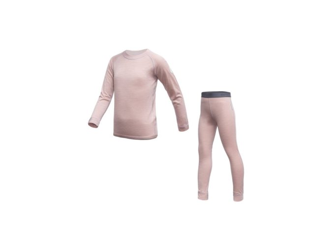 triko dl.rukáv + spodky dětské SENSOR MERINO AIR SET dusty pink (Velikost 100)