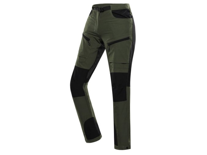 kalhoty dámské dlouhé ALPINE PRO AKANA 2 softshellové zelené (Velikost 34)