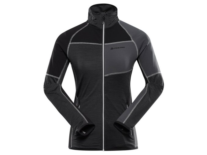 mikina dámská ALPINE PRO ONNECA 2 s COOL DRY černá