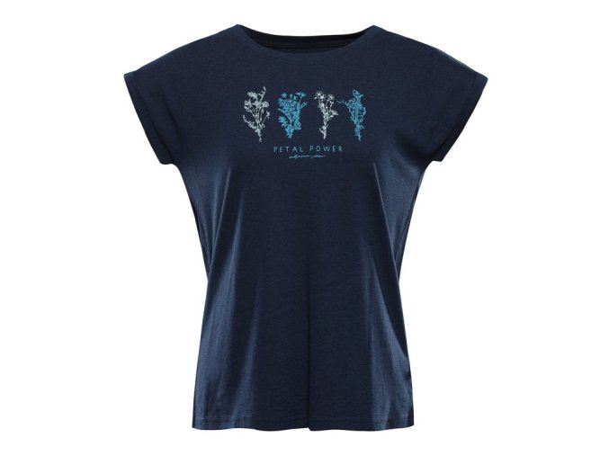 triko dámské krátké ALPINE PRO OMBA 2 modré (Velikost L)