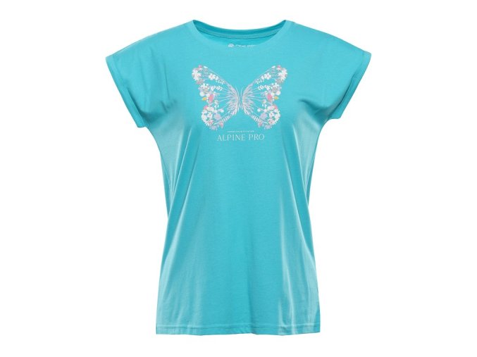 triko dámské krátké ALPINE PRO OMBA 2 modré (Velikost L)