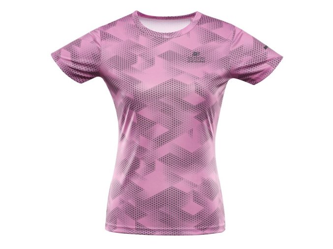 triko dámské krátké ALPINE PRO QUATRA s COOL DRY růžové (Velikost L)