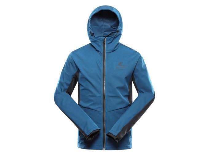 bunda pánská ALPINE PRO KERAK softshellová s DWR modrá (Velikost XL)