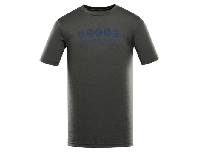 triko pánské krátké ALPINE PRO WOOLEN 3 s merinem zelené