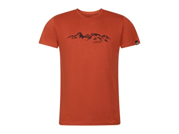 triko pánské krátké ALPINE PRO GORAF 2 z recyklovaného materiálu oranžové (Velikost 5XL)