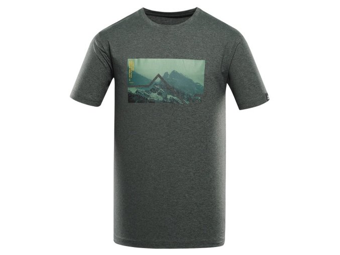 triko pánské krátké ALPINE PRO GORAF 2 z recyklovaného materiálu zelené (Velikost 5XL)