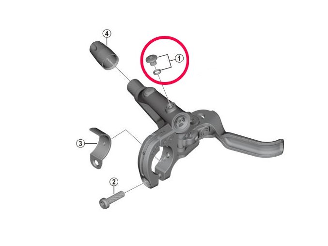 odvzdušňovací šroub Shimano BL-M6000 s těsnícím kroužkem