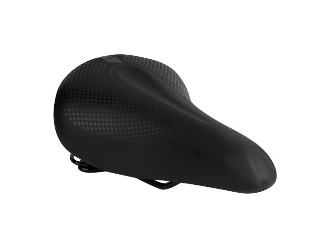 sedlo FORCE SOFT UNI s pružinou, černé