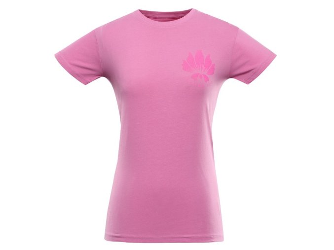 triko dámské krátké ALPINE PRO SUMEKA růžové (Velikost L)