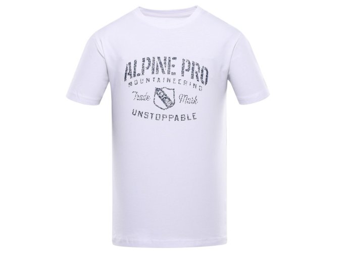 triko pánské krátké ALPINE PRO SUMEK bílé (Velikost XS)