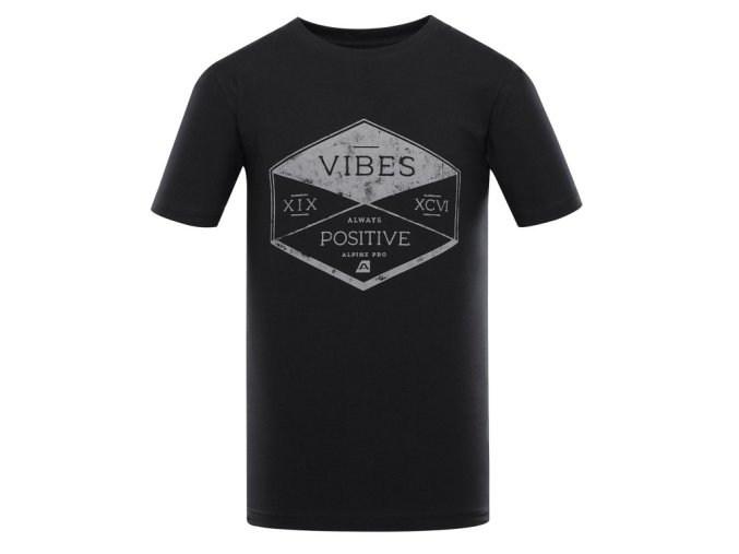 triko pánské krátké ALPINE PRO SUMEK černé (Velikost L)