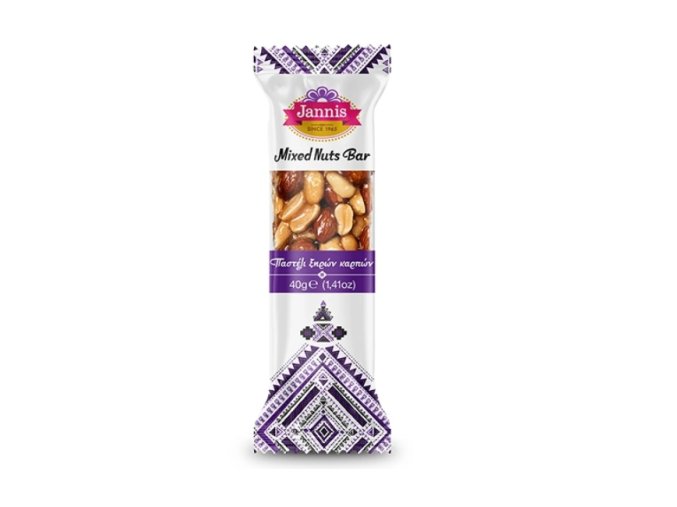 tyčinka Jannis mix oříšků 40 g exp. 08/25