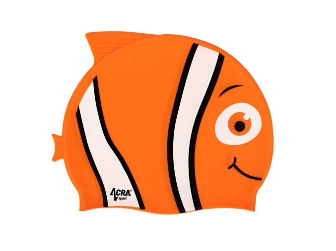 čepice plavecká dětská Acra NEMO oranžová