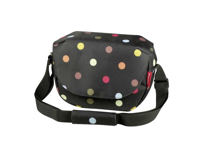 KLICKfix Taška na řidítka FUNBAG DOTS, Černá